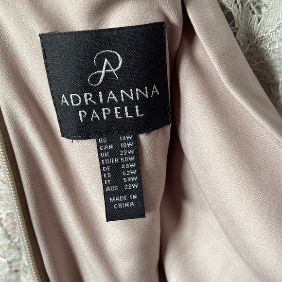 Adrienna Pappell Lace Dress Sz 18W NWT Color Icy Lilac gray very pretty holiday - Picture 9 of 17